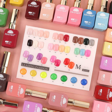 Ebanku 36-Color 0.5oz Same-Color Same-Bottle Soak-Off Gel Polish Set