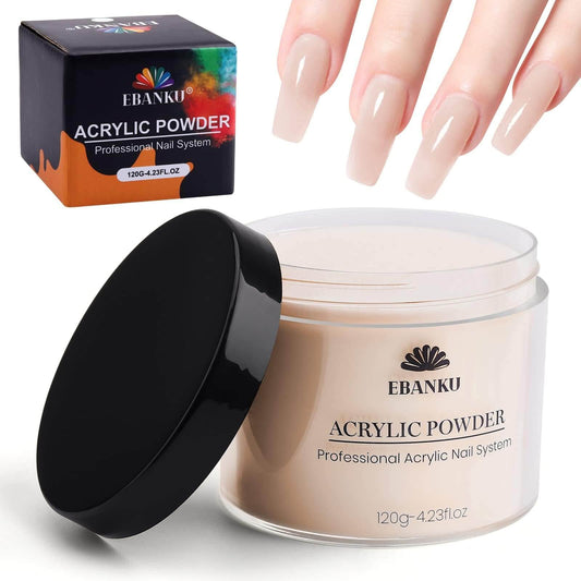 EBANKU 120g Nude Acrylic Powder for Nail Extensions DIY