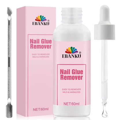 EBANKU 60ML Nail Glue Remover – Quick & Gentle Press-On Removal