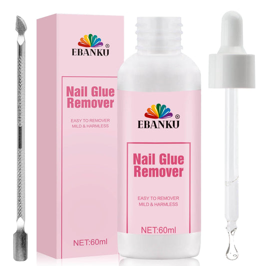 EBANKU 60ML Nail Glue Remover – Quick & Gentle Press-On Removal