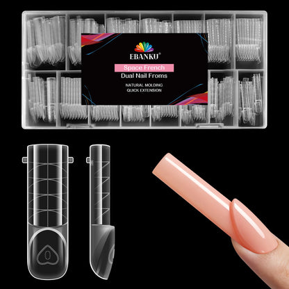 EBANKU 150PCS 3D Reverse French Dual Forms Square B