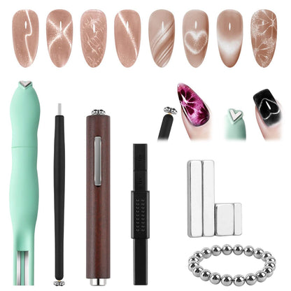 EBANKU 28PCS Cat Eye Nail Magnet Set for Gel Polish DIY