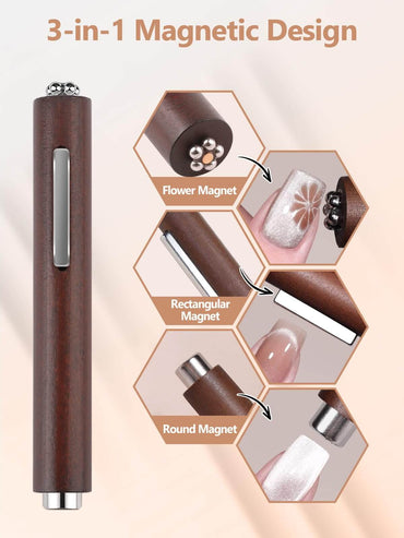 EBANKU 28PCS Cat Eye Nail Magnet Set for Gel Polish DIY