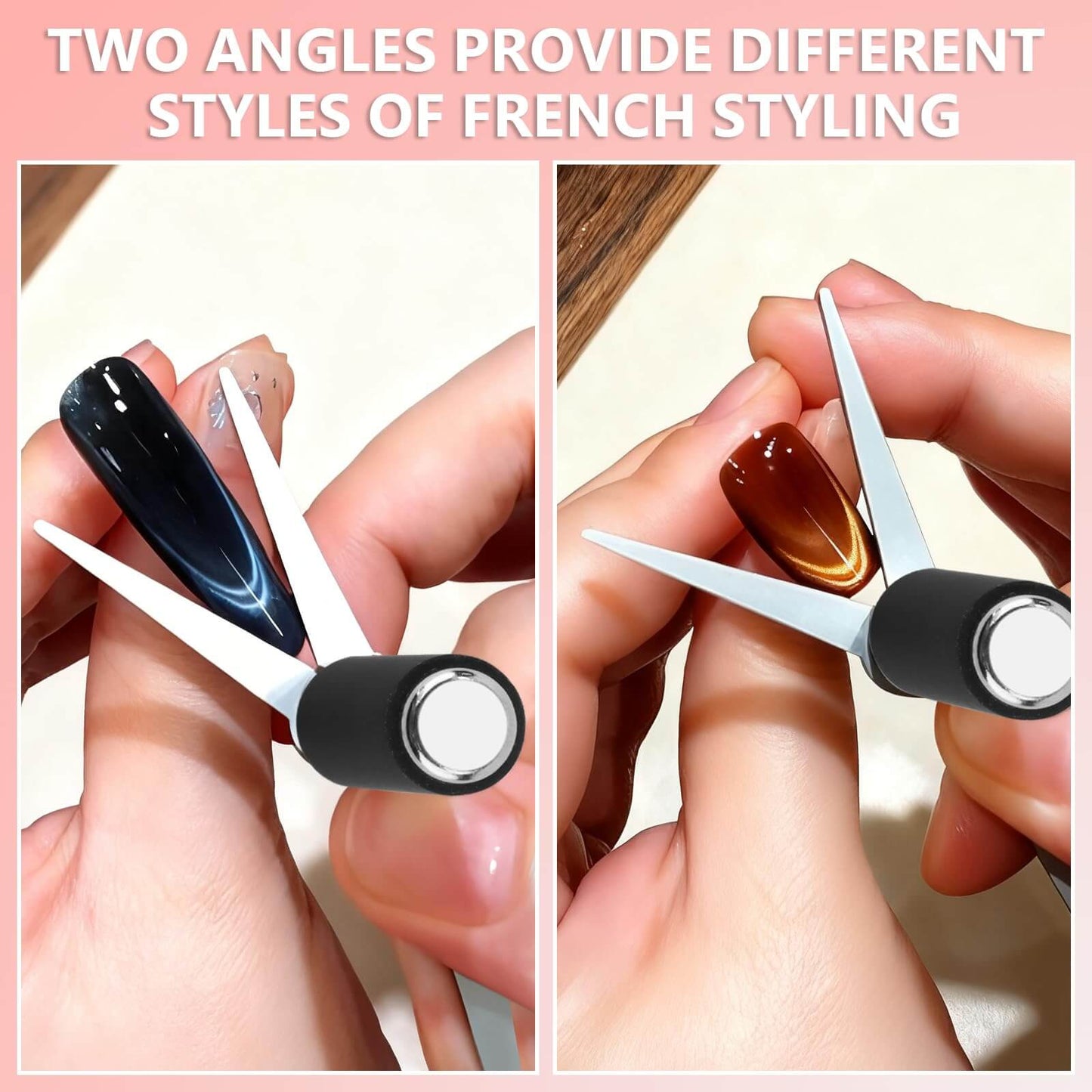 EBANKU 2-in-1 Cat Eye Nail Magnet Scissor Tool for DIY Nails