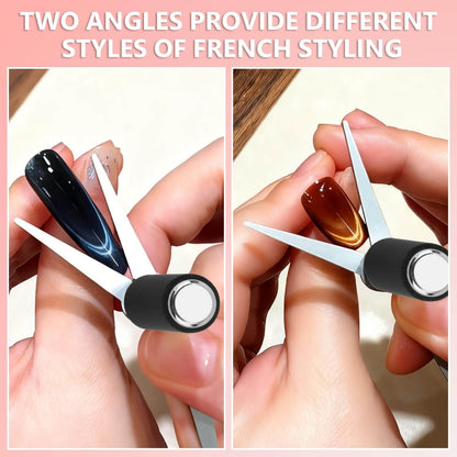 EBANKU 2-in-1 Cat Eye Nail Magnet Scissor Tool for DIY Nails