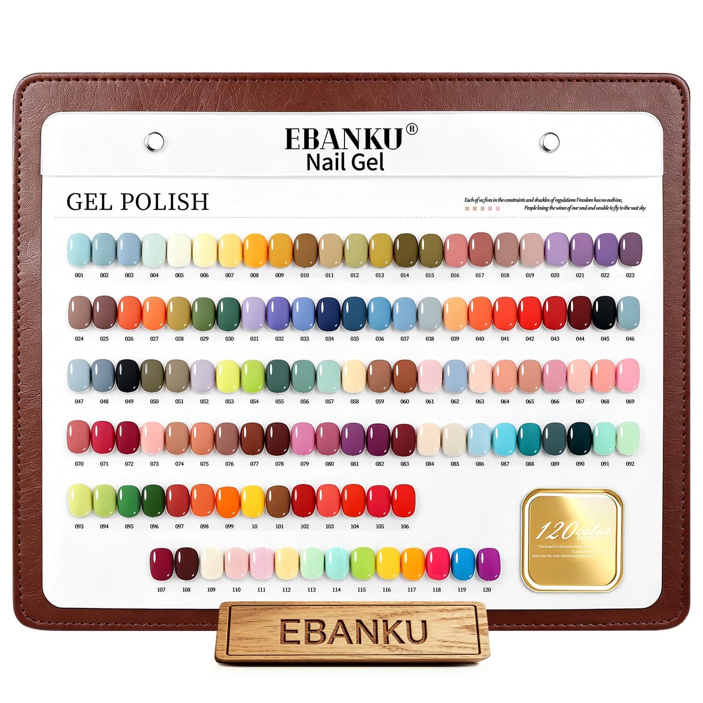 EBANKU 120 Color HEMA-Free Gel Nail Polish Set 15ML Kit