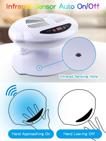 EBANKU 400W Nail Dryer Fan with Auto Sensor Hot & Cold Air