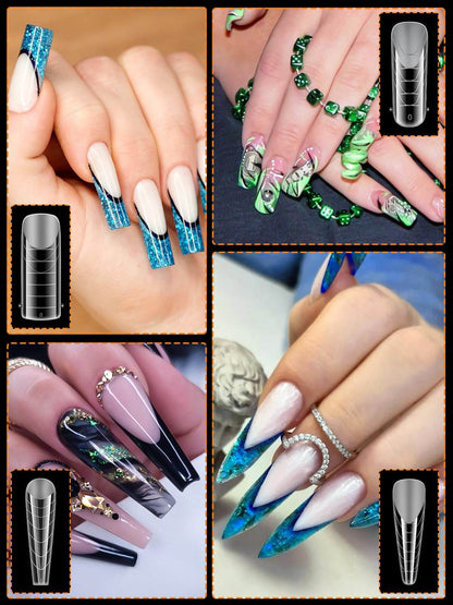 EBANKU 288PCS Dual Form Poly Gel Nail Kit French Nails Set
