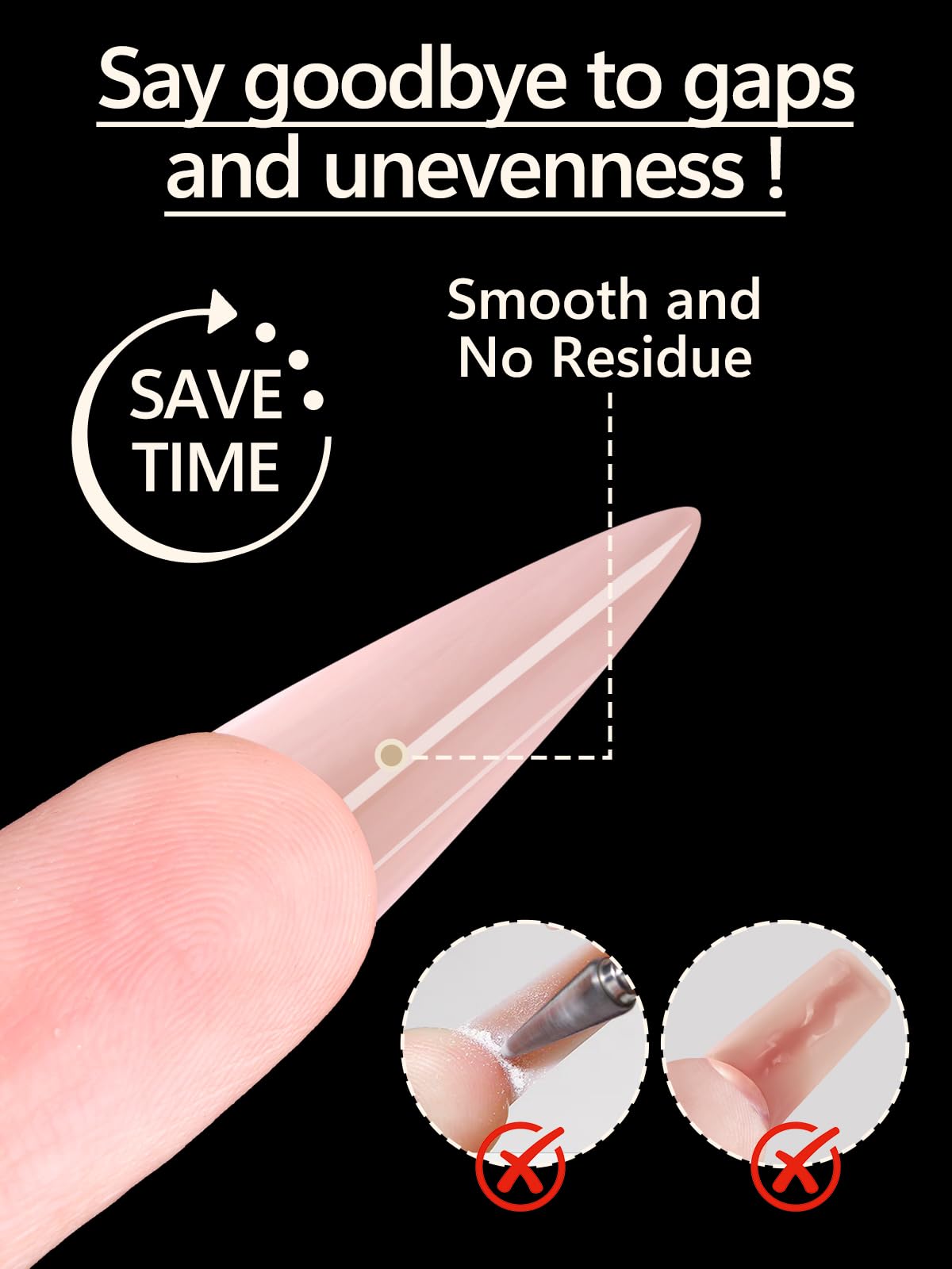 EBANKU 280PCS Sandwich Dual Nail Forms for Polygel Extensions