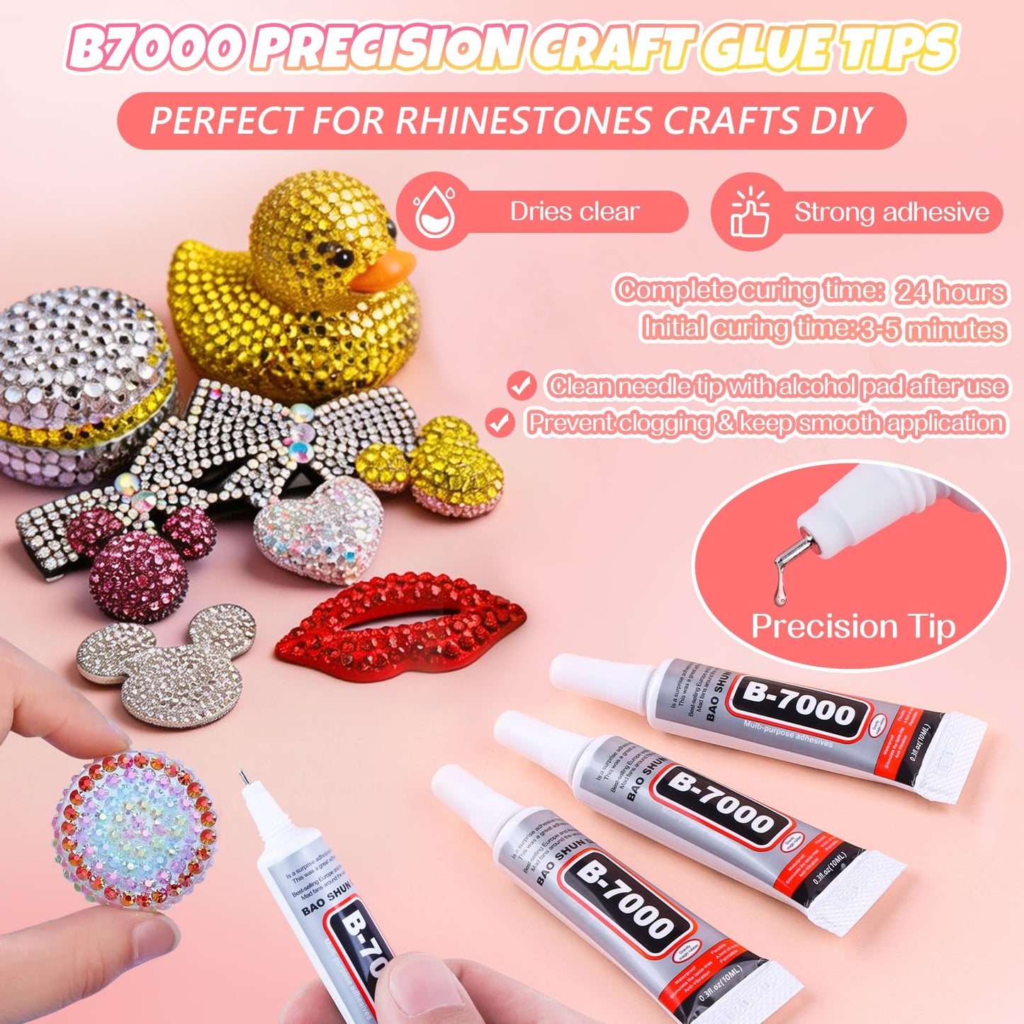 EBANKU 40 Color 4MM Resin Jelly Rhinestones Bedazzling Kit