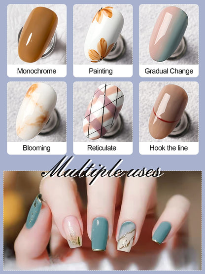 EBANKU 16 Color Solid Gel Nail Polish Palette with Brush