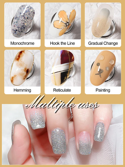 Kalolary 16 Color Glitter Solid Gel Polish Palette