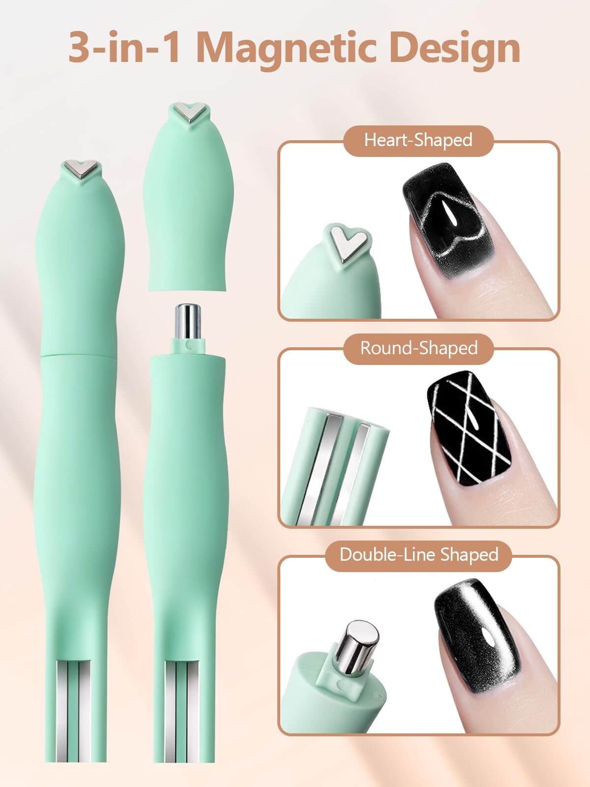 EBANKU 28PCS Cat Eye Nail Magnet Set for Gel Polish DIY