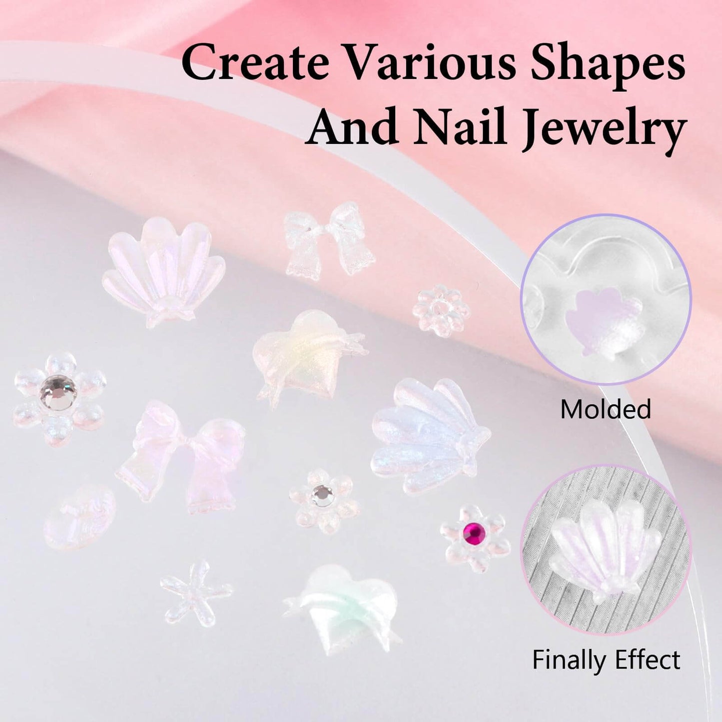 EBANKU Solid Builder Gel Kit 6 Colors Aurora 3D Sculpting Nail Gel