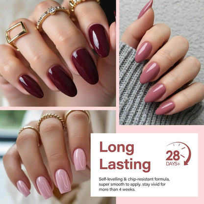 Ebanku 36-Color 0.5oz Same-Color Same-Bottle Soak-Off Gel Polish Set