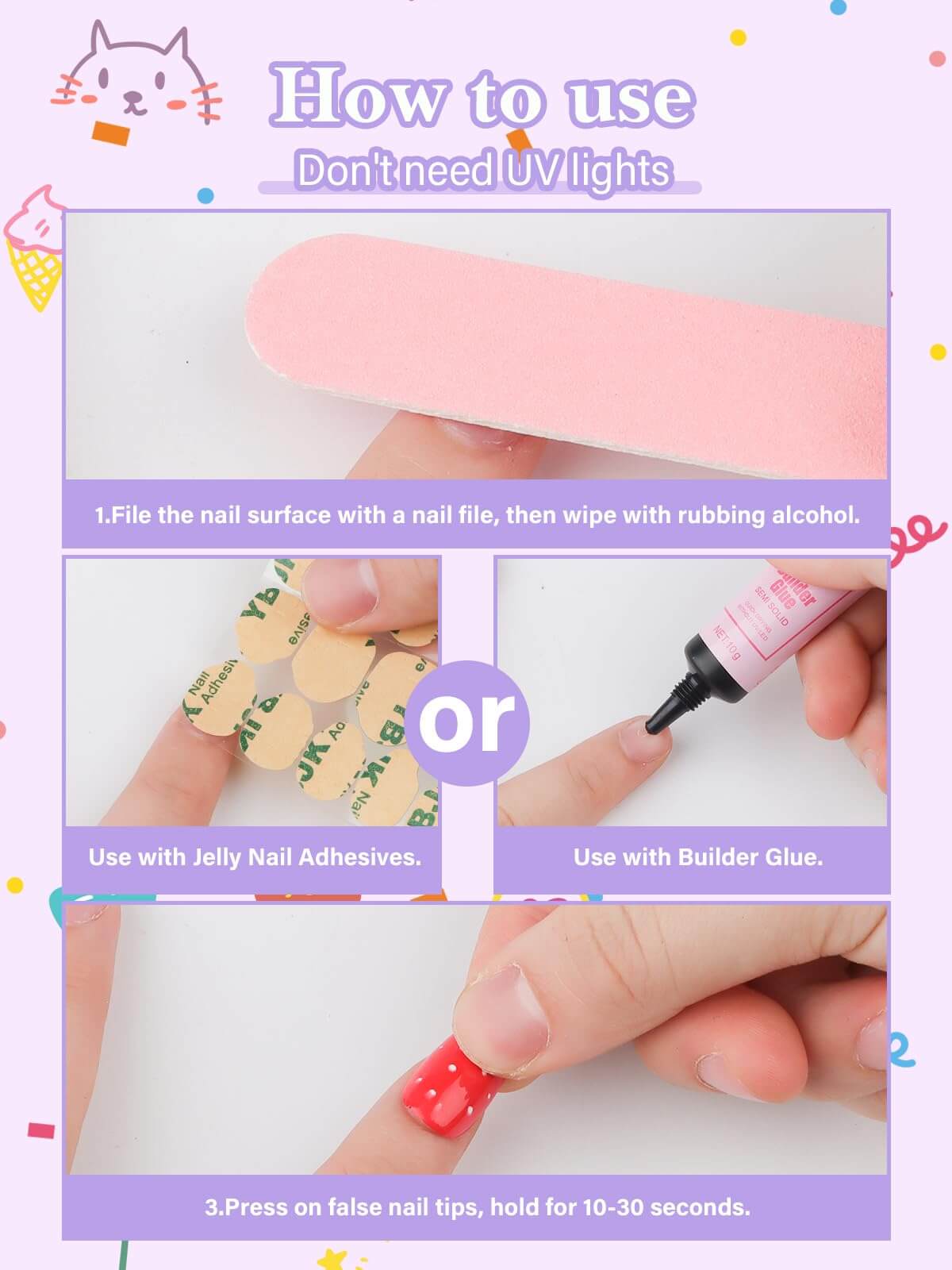 EBANKU 130Pcs Kids Press On Nails Flower & Mermaid Set