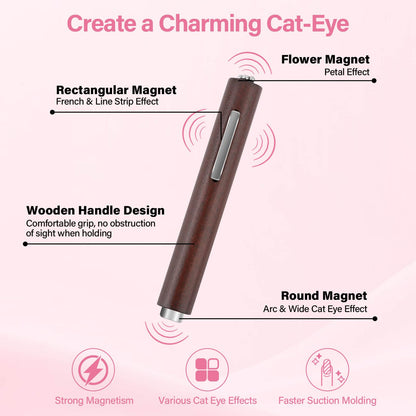 EBANKU 6PCS Cat Eye Nail Magnet Tool Set for DIY Gel Nails