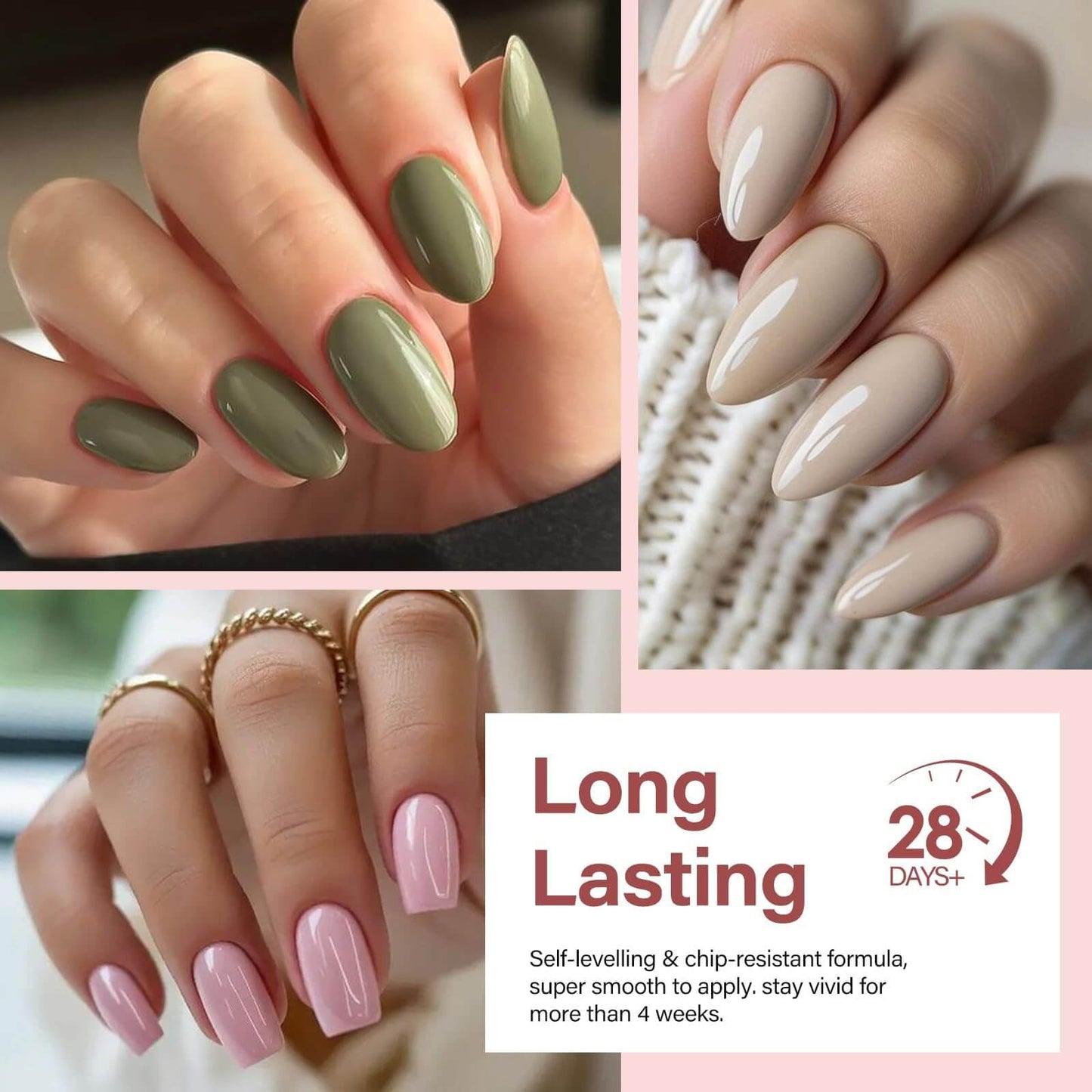 EBANKU 60 Colors Gel Nail Polish Set Same Color Bottle 15ML Kit