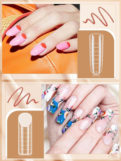 EBANKU 288PCS Poly Gel Dual Nail Forms 6 Styles French Nails