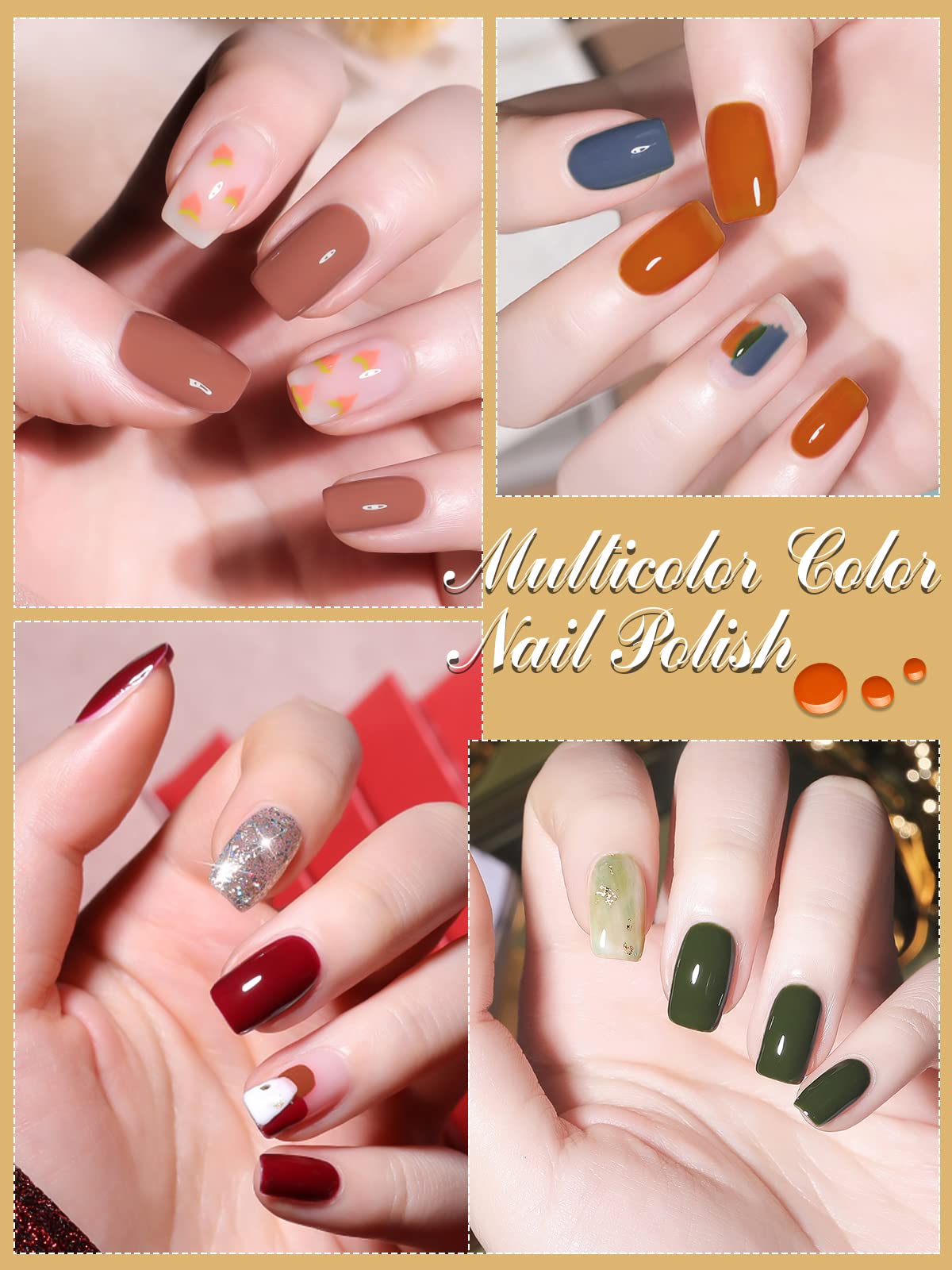 Kalolary 16 Color Solid Jelly Gel Nail Polish Set