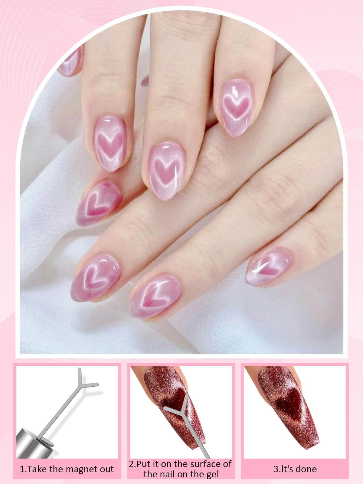 EBANKU 54PCS Cat Eye Gel Magnet Nail Art Tools Kit