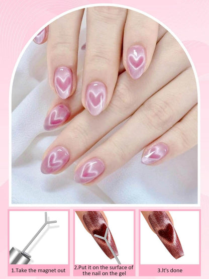 EBANKU 54PCS Cat Eye Gel Magnet Nail Art Tools Kit