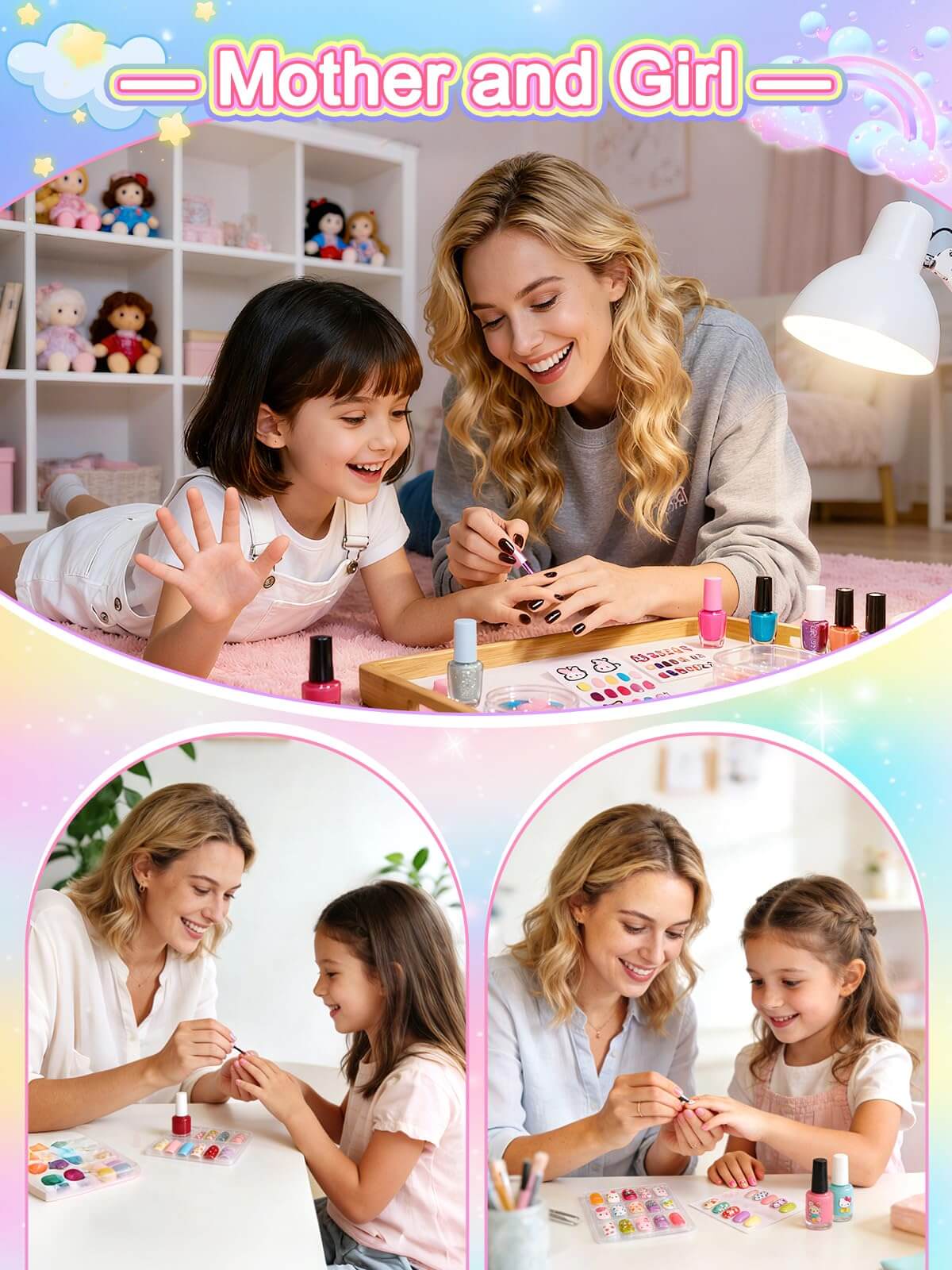 EBANKU Kids Press On Nails 78PCS Frog Design w/Glue