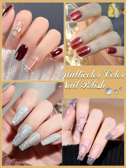 Kalolary 16 Color Glitter Solid Gel Polish Palette