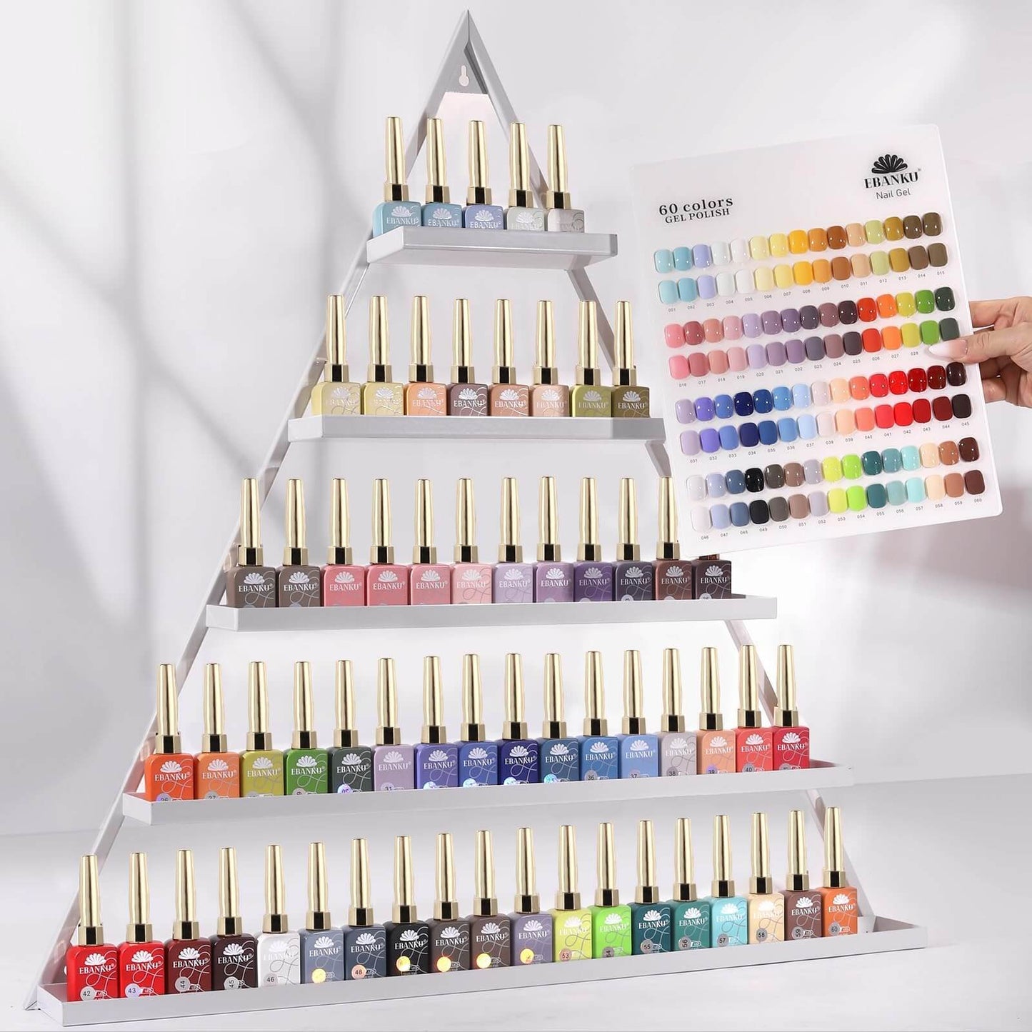 EBANKU 60 Colors Gel Nail Polish Set Same Color Bottle 15ML Kit