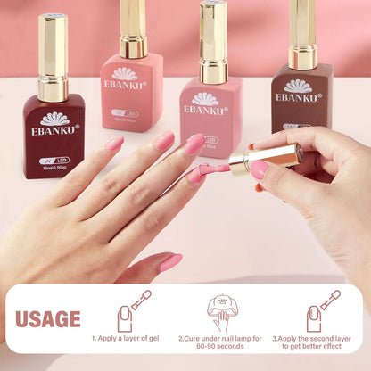 EBANKU 12Pcs Christmas Gel Nail Polish Set 15ML Same Color Bottle