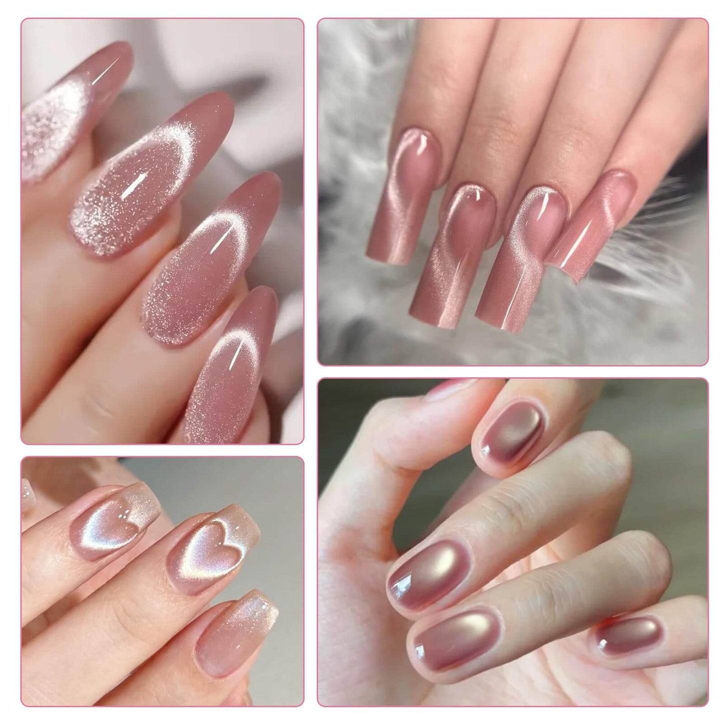 EBANKU 6PCS Cat Eye Nail Magnet Tool Set for DIY Gel Nails