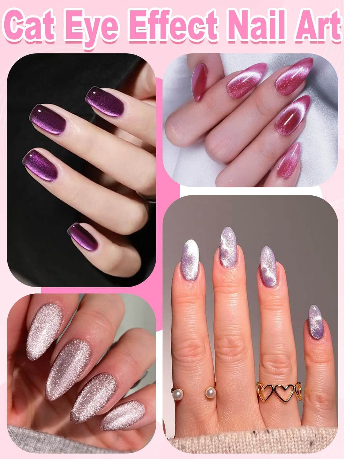 EBANKU 54PCS Cat Eye Gel Magnet Nail Art Tools Kit