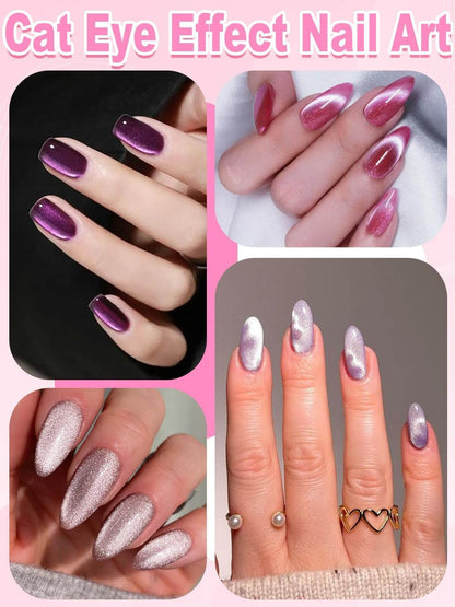 EBANKU 54PCS Cat Eye Gel Magnet Nail Art Tools Kit