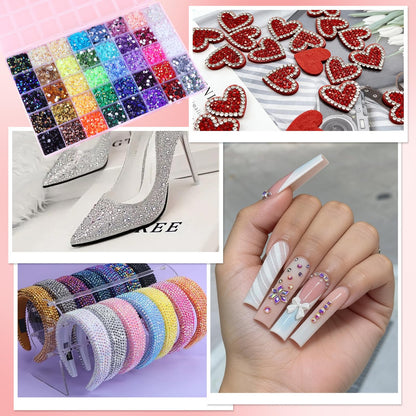 EBANKU 40 Color 5MM Resin Jelly Rhinestones Bedazzling Kit