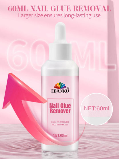 EBANKU 60ML Nail Glue Remover – Quick & Gentle Press-On Removal