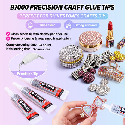 EBANKU 30000PCS Resin Jelly Rhinestones Bedazzling Kit 3MM