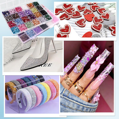 EBANKU 48000PCS Resin Jelly Rhinestones Bedazzling Kit 48 Colors