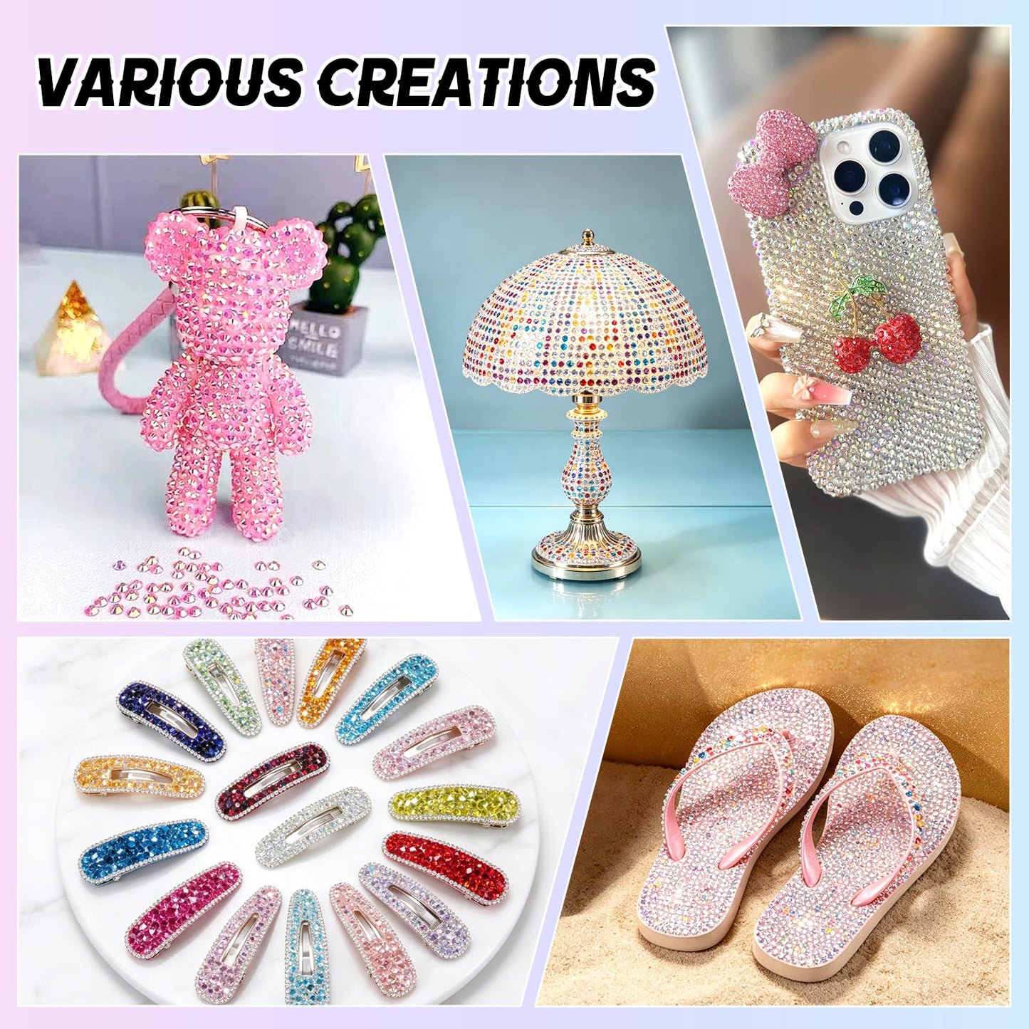 EBANKU 32000PCS Resin Jelly Rhinestones Bedazzling Kit 32 Colors