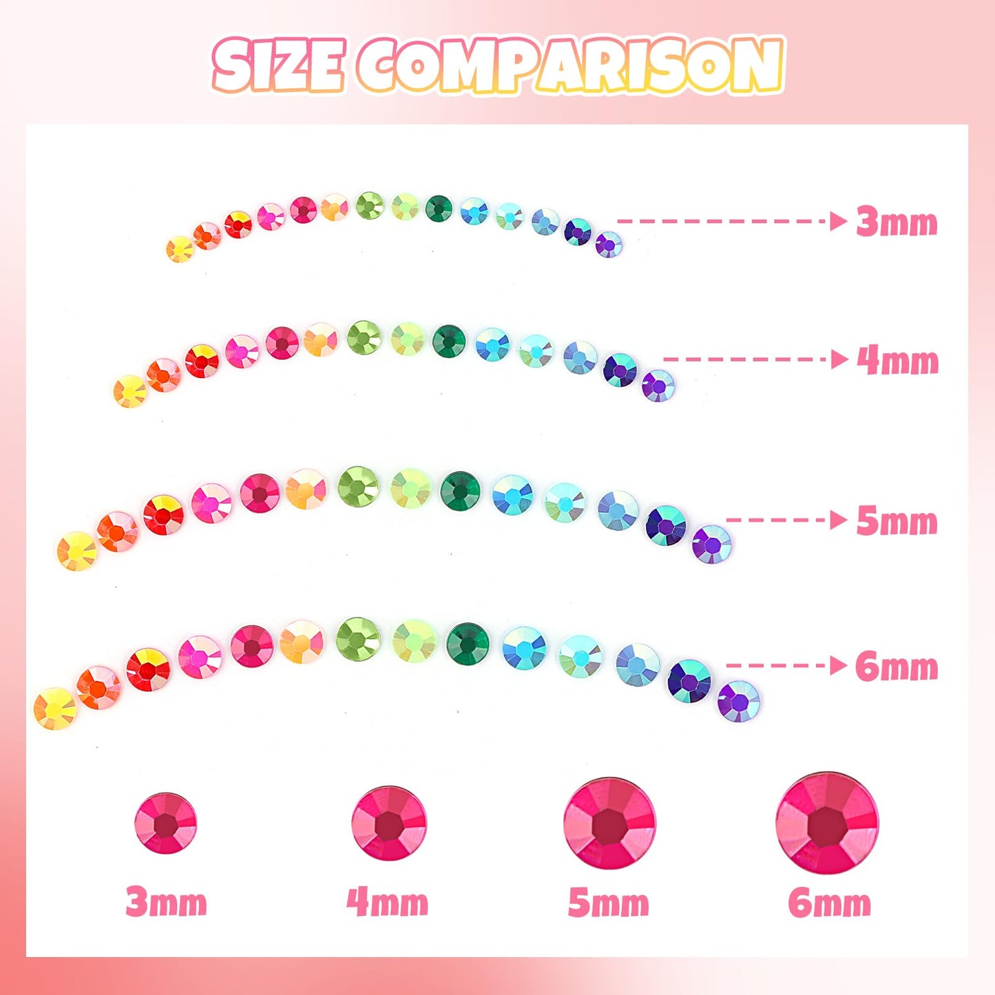 EBANKU 66000PCS Resin Rhinestones Bedazzling Kit 2 Boxes
