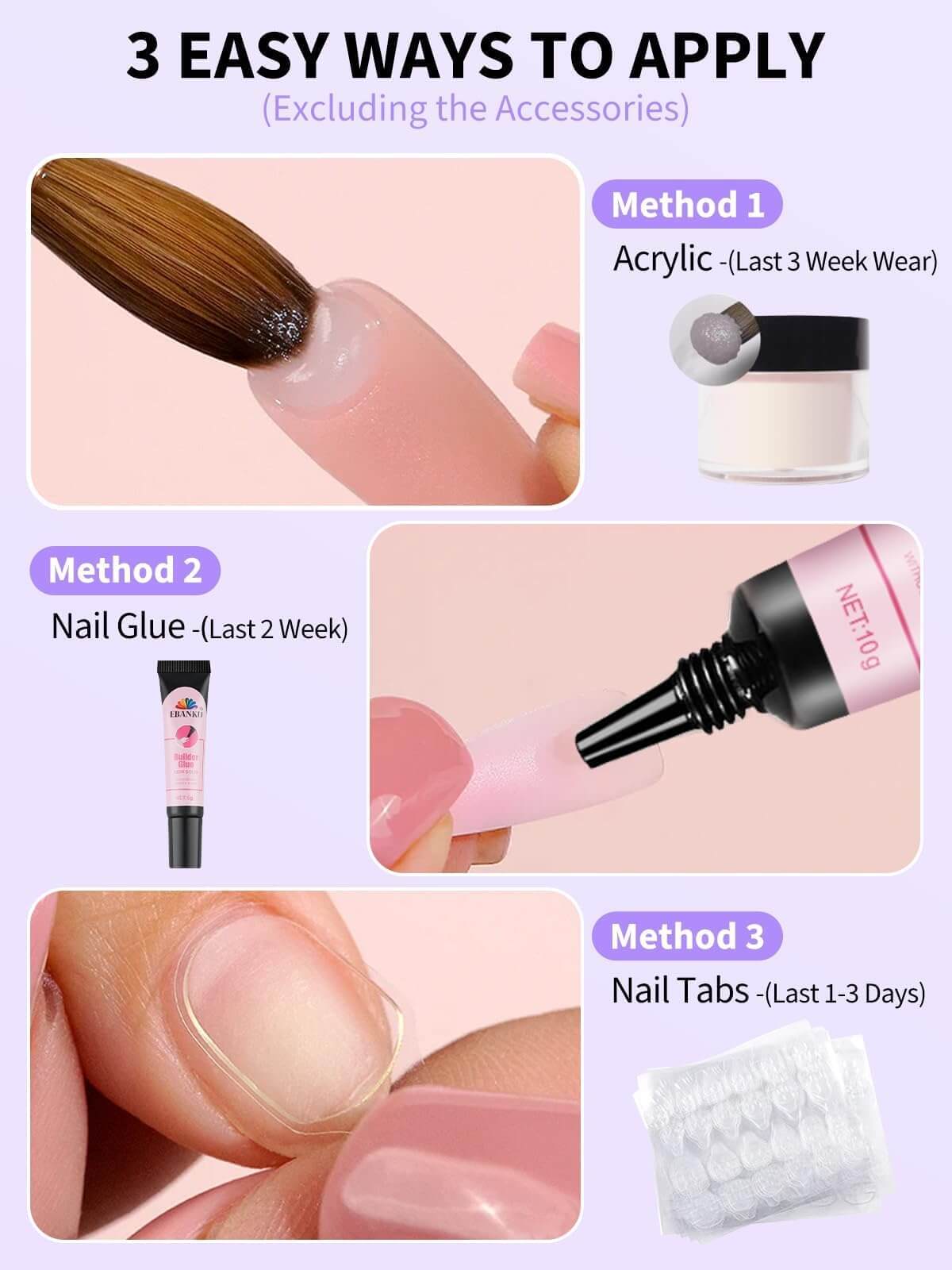 EBANKU 180 Pcs Cat Eye French Press On Toenails with Glue