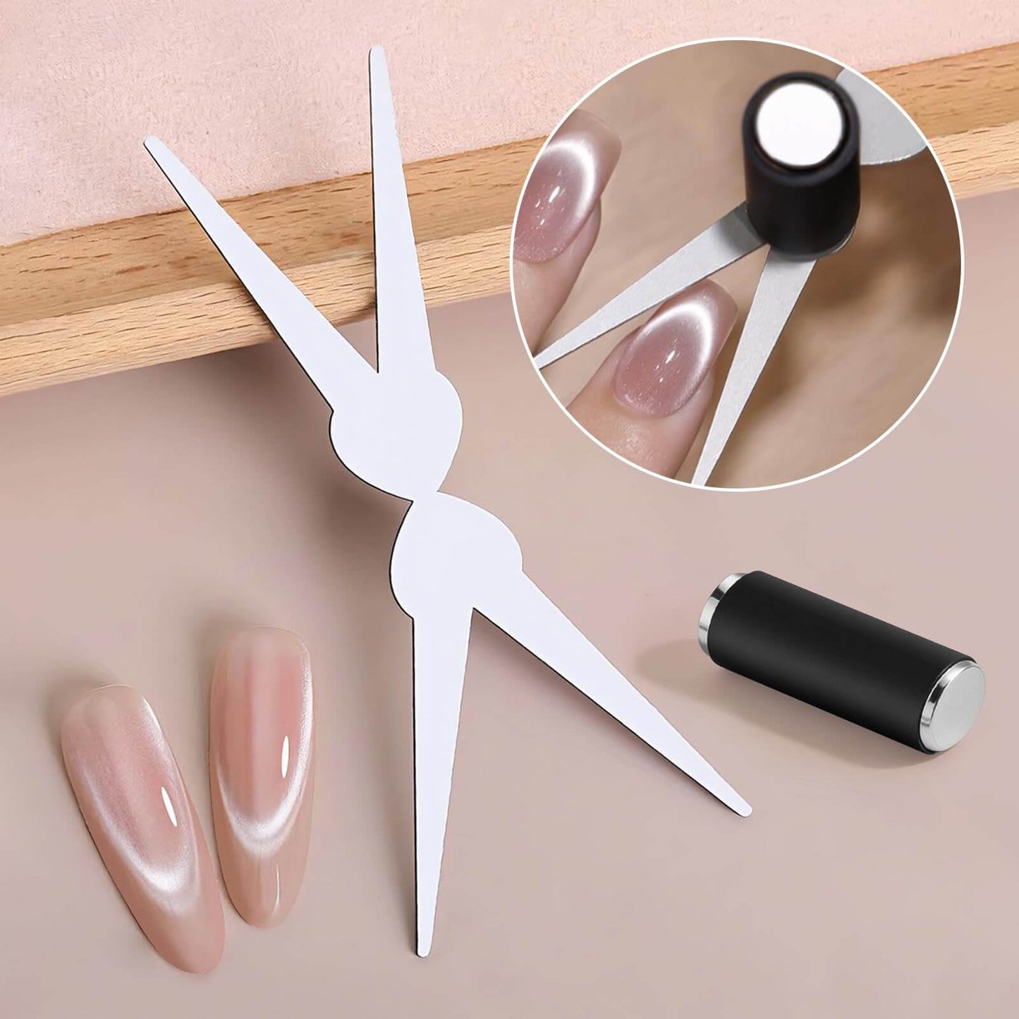 EBANKU 6PCS Cat Eye Nail Magnet Tool Set for DIY Gel Nails