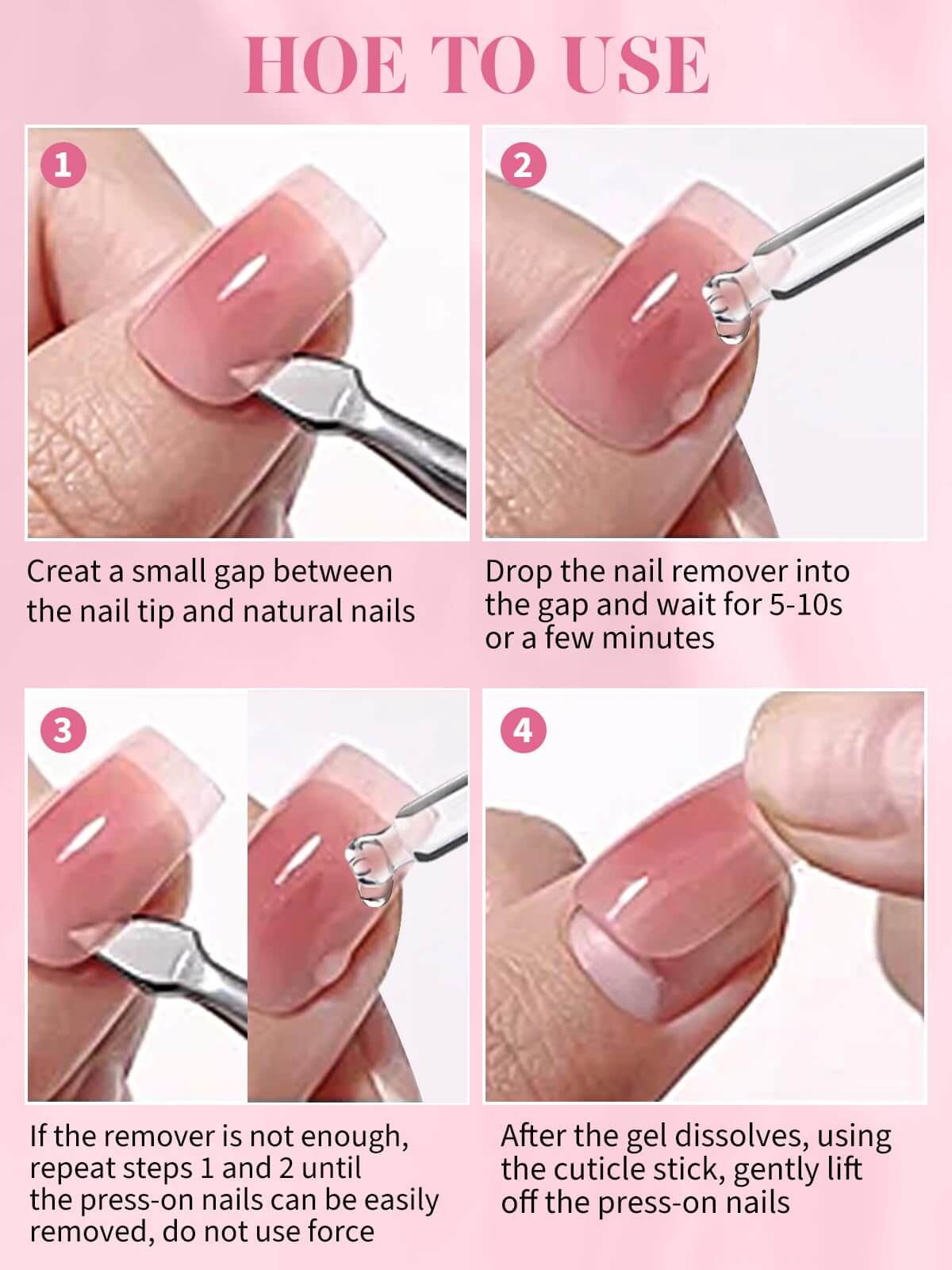 EBANKU 60ML Nail Glue Remover – Quick & Gentle Press-On Removal
